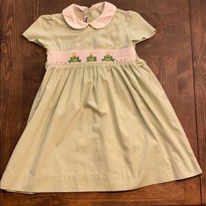 Size 5 Frog Prince Smocked Dress